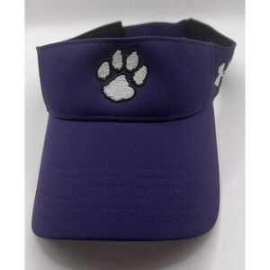 Under Armour Visor Hat Cap Womens Purple Logo Adjustable Strap Back Gym Tennis